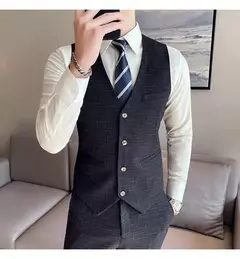 Terno xadrez formal masculino, vestido de noiva noivo, blazer de festa, calças, jaqueta, colete, calças, high-end, casual, escritório, marca - comprar online
