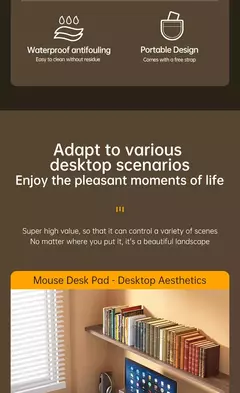 Imagem do Waterproof PU Leather Grande Gaming Mouse Pad, Casa e Escritório Gamer Desk Mat, Computador Mousepad, Tampa Da Mesa Do Teclado