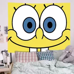 Lula Molusco Tentáculos Desenhos Animados Pano De Fundo, Tapeçaria Estética Quarto, Pendurado Na Parede, Decoração Do Quarto na internet