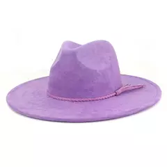 Chapéu Fedora de camurça para homens e mulheres, chapéu de feltro, Fedora clássico, chapéu de igreja, jazz, outono, inverno, 9,5 cm na internet