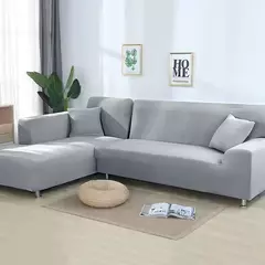 Monocromático Elastic Capas Sofá para Sala, L Shaped Canto Sofá Capa, Protetor de Cadeira Slipcover, 1, 2, 3, 4 Lugares - Wolf Magazine