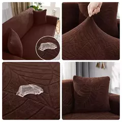 Imagem do Grosso Jacquard Sofá Covers, L Shaped Sofá Capa, Banco Protector, 1, 2, 3, 4 Assentos