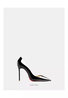 Bombas de couro genuíno para mulheres, fundo vermelho, dedo apontado, salto alto, estilete elegante, sapatos femininos, tendência luxuosa, 44, 2024 - loja online