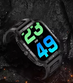 COLMI-P76 Smartwatch militar ao ar livre para homens, 1,96 ", chamada Bluetooth, 3ATM, IP68 impermeável, esportes fitness relógios - Wolf Magazine