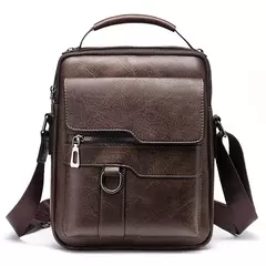 Bolsa de Ombro de Couro PU para Homens, Bolsas Crossbody, Business Flap, Mala Mensageiro Sólida Masculina, Bolsa de Viagem para iPad, 9.7 ", Brand - Wolf Magazine