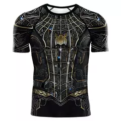 Camisas de compressão para homens, manga curta, quadrinhos, camiseta cosplay aranha, super-herói top, elastic fitness sportwear, roupas de Halloween - comprar online