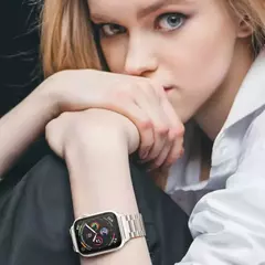 Pulseira de metal para Apple Watch, pulseira de aço inoxidável, pulseira para iWatch Series 7, 6, 5, 4, SE2, 9, 8 Ultra, 44mm, 40mm, 45mm, 41 milímetros, 42 milímetros, 49 milímetros - loja online