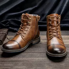 Tamanho 7 ~ 13 Retro Homens Botas 2023 Moda Confortável Primavera Botas De Cour - comprar online