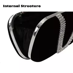 Luxo feminino sacos de noite diamante luxo embreagem saco festa diamantes senhora preto vermelho corrente bolsa ombro bolsas para bolsa - Wolf Magazine