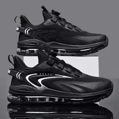Tênis de corrida acolchoados para homens, tênis antiderrapantes, botões rotatórios, adequados para exterior, casual, conforto, alta qualidade, venda quente - comprar online