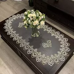 Toalha De Mesa Oval Bordada Europeia, Capa De Mesa De Renda, Toalha De Mesa De Chá, Gabinete De TV, Tampas Modernas para Decoração De Casa na internet