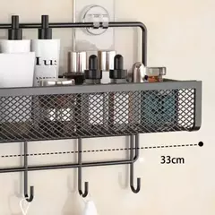 Portable Hanging Wall-Mounted Storage Rack, No-Drilling, Banheiro, Cebola, Alho, Tempero Organizador, Cozinha Cesta De Armazenamento, Umidade
