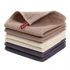 Olanly-Absorvente Algodão Cozinha Toalha, Waffle Weave Stripe, Dishcloth macio, Panos de limpeza, Casa, Secagem, 4 pcs, 6pcs - comprar online