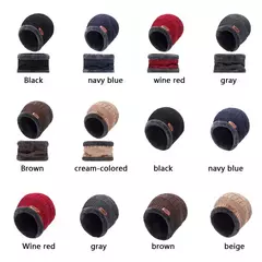 Chapéu coral de veludo masculino e feminino, boné de malha, protetor de pescoço, cachecol, cachecol, exterior, equitação, quente, espessamento mais, inverno - loja online