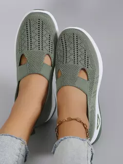 Imagem do Sapatos femininos 2025 primavera nova mãe de meia idade e idosa sapatos sola macia respirável sapatos casuais femininos sapatos esportivos