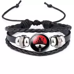 Naruto acessórios naruto pulseira de metal sharingan cosplay anime figura uzumaki kakashi nuvem vermelha prop legal brinquedo do miúdo kawaii presente - loja online