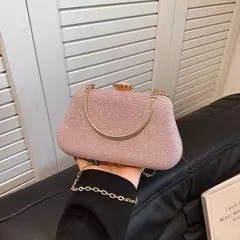Imagem do Saco de noite luxuoso para mulheres, alto design, banquete de festa, saco de glitter para senhoras, embreagem do casamento, bolsa de ombro, bolsa de corrente, marca