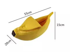 Imagem do Banana gato cama casa engraçado bonito aconchegante gato esteira camas quente durável portátil pet cesta canil cão almofada gato suprimentos multicolorido