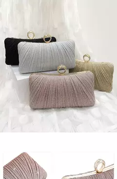 Bolsa de ombro longa quadrada plissada para mulheres, bolsas de noite, bolsa elegante, bolsa de festa, casamento, baile, aniversário, luxo, novo - Wolf Magazine