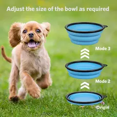 Tigelas dobráveis para cães, tigelas portáteis para viagem, expansíveis para cães e gatos, tigela de água, prato de alimentação de alimentos, tigela de silicone para animais de estimação 350/1000ml