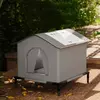 Casa para cães e gatos vadios, à prova d'água, ao ar livre, inverno, quente, para animais de estimação, camas de dormir, dobrável, lavável, para cães pequenos, suprimentos para cachorros