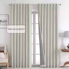 Cortina de teto alto para sala de estar, linho falso, monocromático, 100% apagão, quarto, 350m Altura - Wolf Magazine
