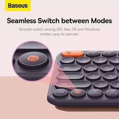 Baseus-Teclado Ergonômico Sem Fio, 2.4G, Bluetooth 5.0, Keycap Numérico para iPad, MacBook, Tablet, Laptop, PC, Office Game - loja online
