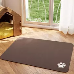 Tapete absorvente para alimentação de animais de estimação, tapete absorvente para cães e gatos, para comida e água, fácil de limpar, secagem rápida, para bebedores bagunçados - Wolf Magazine