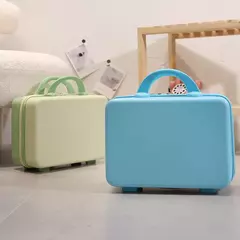 Mini caixa de maquiagem vintage 14 Polegada portátil viagem saco de higiene pessoal prático caso de armazenamento para acessórios cosméticos bloqueio senha - Wolf Magazine