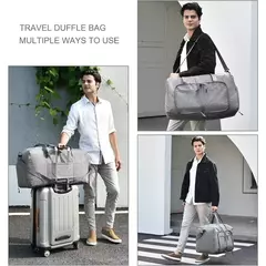 Sacos Duffel Dobrável com Compartimento De Sapatos, Saco De Armazenamento De Viagem Overnight Resistente A Rasgo, Organizador De Roupas, Impermeável - comprar online