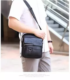 JEEP BULUO-Sacos Mensageiro Crossbody de Couro para Homens, Bolsa Casual Business, Brand Shoulder Bag, Nova Qualidade - loja online