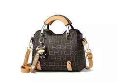 Bolsa de ombro estampada em couro para mulheres, bolsa única, marca designer de luxo, bolsa monograma, nova, 2024 na internet