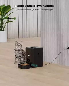 2l alimentador automático para animais de estimação dispensador de comida inteligente para gato e cão alimentação quantitativa regular com registro tigela de alimentação pet supplie - loja online