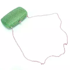 Bolsa noite strass para mulheres, bolsas de casamento, corrente de cristal, ouro, prata, pedras da noite, marrom, verde, pedras azuis - comprar online