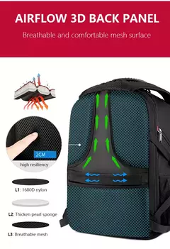 Durável Swiss Multifuncional Laptop Mochila, Resistente À Água Saco De Viagem, Faculdade Bookbag, Porta De Carregamento USB, 17";;VERDADEIRO;;"15 inch General na internet