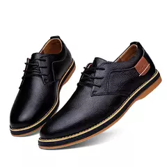Oxfords-vestido de couro genuíno masculino, brogue, com renda para cima, sapatos casuais masculinos italianos, mocassins de marca de luxo, mocassins plus size 38-48 - loja online