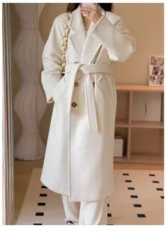 Imagem do Casaco de Cashmere Camel Classic, casaco de lã de comprimento médio, novo, 101801, outono e inverno