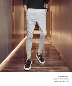 Calças casuais coreanas para homens, vestido de negócios, vestido social e formal - loja online