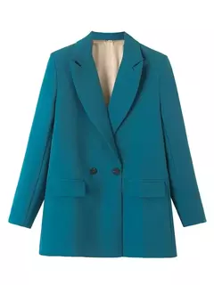 TRAF-Blazer feminino de escritório, preto, bege, cáqui, azul, verde, cinza, casaco de moda, blazers femininos, jaqueta, casacos, 2024 - comprar online