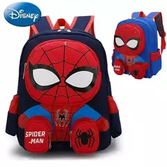 Disney-Spiderman Mochilas para Estudantes, Super Heroes School Bag, Cartoon 3D Stereo, Kindergarten Backpack, Children's Travel Bag, Gift na internet