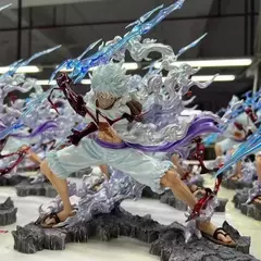 28cm figura de uma peça sun god gear 5 nika luffy figura de ação gk thunderbolt macaco d luffy modelo pvc brinquedo colecionável na internet