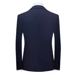 Imagem do Vestido de smoking de casamento de três peças para homens, terno de negócios, social, cor sólida, trespassado, noivo, moda, jaqueta, calça, colete, novo