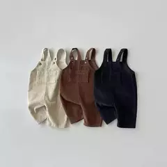 Romper Suspender de veludo infantil, macacão monocromático para bebês meninos e meninas, roupas infantis, outono e inverno - Wolf Magazine
