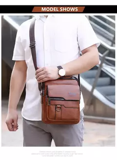 JEEP BULUO-Sacos Mensageiro Crossbody de Couro para Homens, Bolsa Casual Business, Brand Shoulder Bag, Nova Qualidade - Wolf Magazine