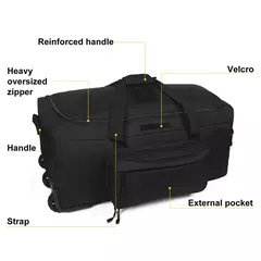 Mochila tática de grande capacidade, bagagem de rolamento, resistente, camping, caminhadas, mala de viagem, 124L - comprar online