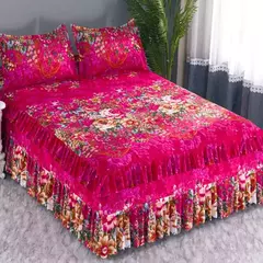 Lençóis planos respiráveis confortáveis, cama de luxo, colcha lavável, colchão king e queen size, saias de cama, moda - Wolf Magazine