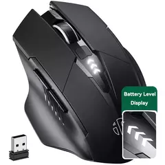 INPHIC-PM6 Mouse Recarregável Sem Fio, Compatível com Bluetooth, Office Mute, Suporte PC, Laptop, Tablet, Smartphone, Universal, 2.4G