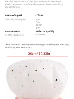 Double-Layer Shower Cap para senhoras, PVC, impermeável, à prova de óleo, banheiro, cozinha, agregado familiar, banhando-se
