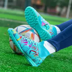 Botas de futebol indoor para homens, chuteiras de futebol de futsal, tênis antiderrapante, sapatos infantis, novos e originais na internet