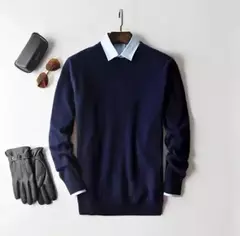 Suéter de algodão de caxemira masculino, pulôver, roupas masculinas, outono, inverno, 2022 - comprar online